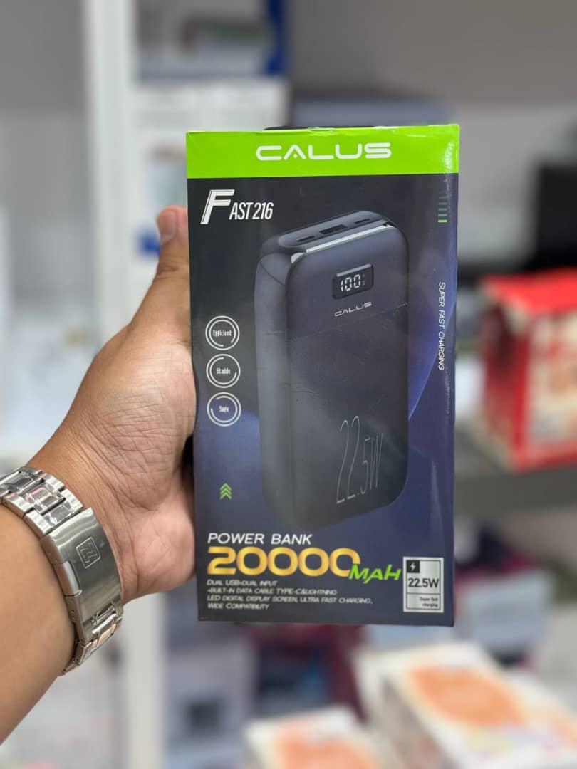 پاوربانک Calus – ظرفیت ۲۰٬۰۰۰mAh با صفحه نمایش دیجیتال