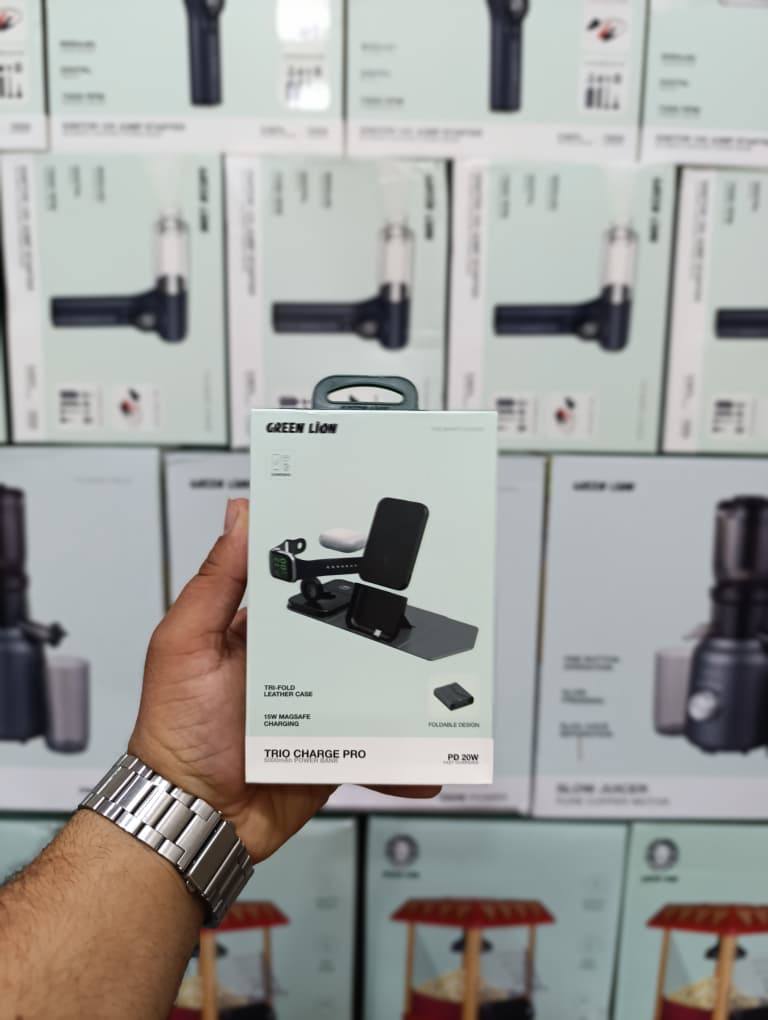 شارژر وایرلس Green Lion مدل Trio Charge Pro
